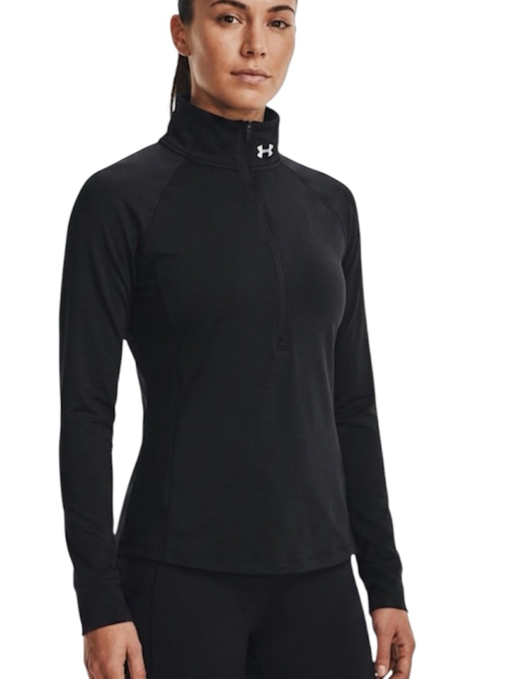 Women’s Under Armour Black Heat Gear Long Sleeve Half Zip Heat Gear Size: SM